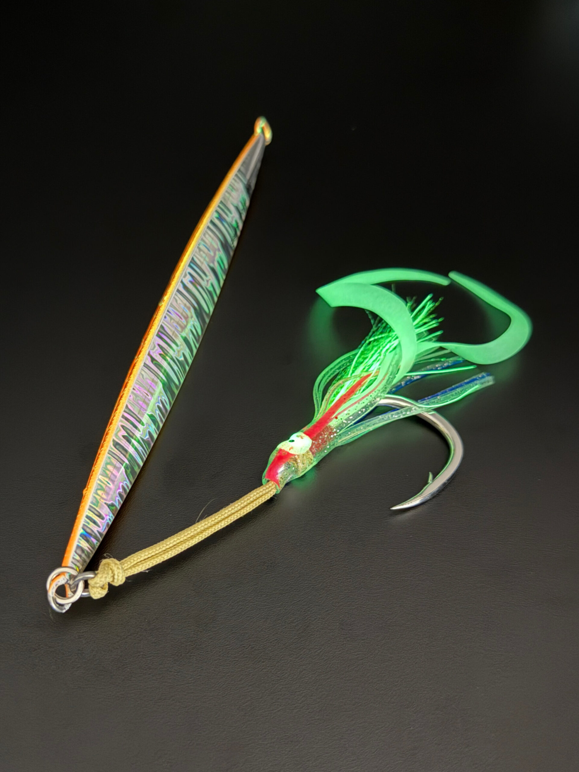 JCJIGS<br> Electric Koheru Rattle Jig<br><h4> Cracked Orange Silver <br>Kingfish - Hapuka - Tuna</h4> - Image 8